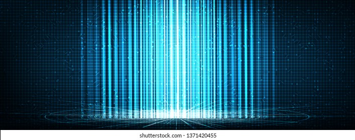 Spotlight on Circuit Microship Technology Background,Hi-tech Digital and network Concept design,Vector illustration.