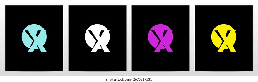 Spotlight On Letter Casting a Shadow Initial Logo Design X