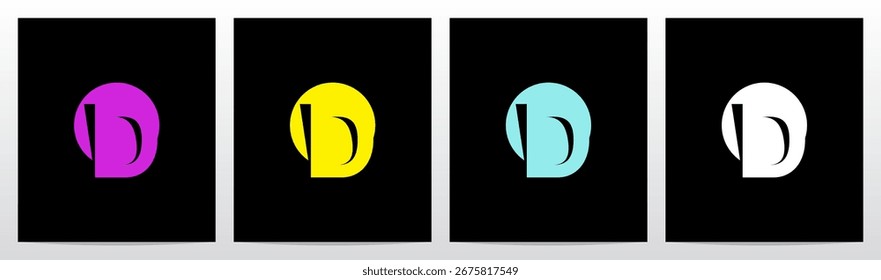 Spotlight On Letter Casting a Shadow Initial Logo Design D