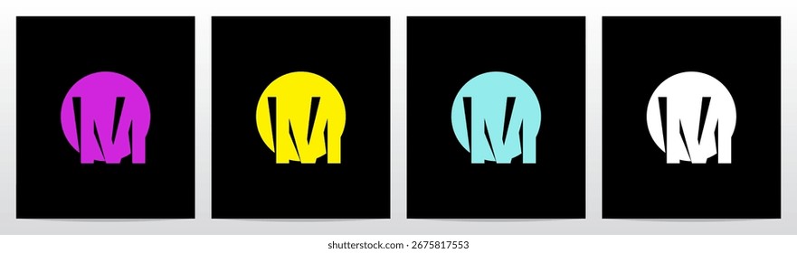 Spotlight On Letter Casting a Shadow Initial Logo Design M