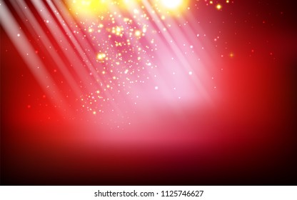 Spotlight on stage with smoke and light in Vector.