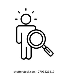 Ilustración vectorial de iconos de contorno de Spotlight