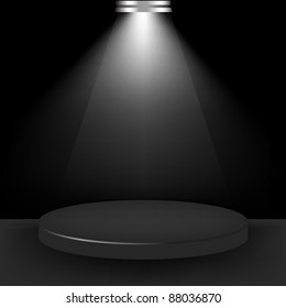 Spotlight Presentation Room, Vector Illustration