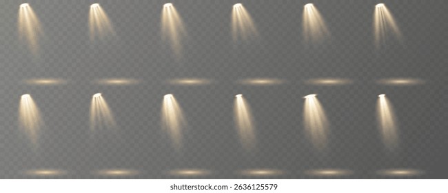 Raios holofotes iluminam a área central com precisão.
As luzes refletidas aumentam o realismo no chão e na superfície.
Múltiplos ângulos de feixe terno evento ou cenas do produto.
Fundo de palco escuro melhora o contraste