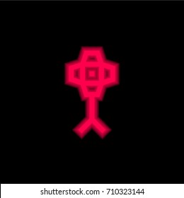 Spotlight red glowing neon ui ux icon. Glowing sign logo vector