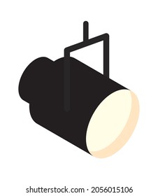 Spotlight Reflector Icon Over White