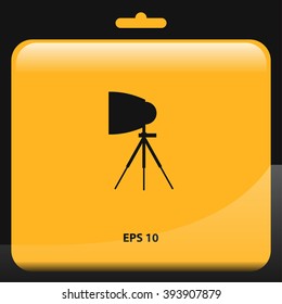 spotlight reflector icon. vector illustration
