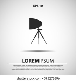 spotlight reflector icon. vector illustration