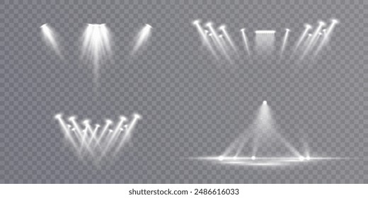 Spotlight Set für Design und Illustration. Vektorgrafik	
