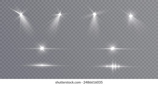 Spotlight set for design and illustration. Vector	
