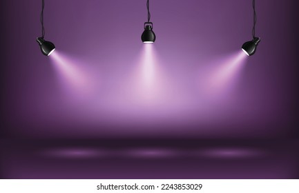 spotlight shines on the stage