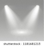 The spotlight shines on the stage. light exclusive use lens flash light effect. light from a lamp or spotlight. lighted scene. podium under the spotlight.