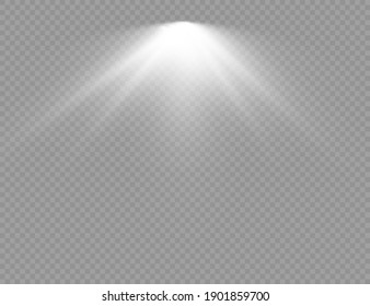 The spotlight shines on the stage. light exclusive use lens flash light effect. light from a lamp or spotlight. lighted scene. podium under the spotlight.