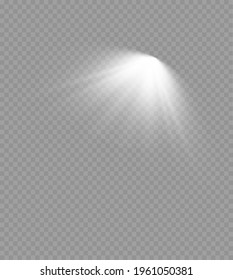 The spotlight shines on the stage. light exclusive use lens flash light effect. light from a lamp or spotlight. lighted scene. podium under the spotlight.