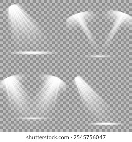 The spotlight shines on the stage. light exclusive use lens flash light effect. light from a lamp or spotlight. lighted scene. podium under the spotlight.