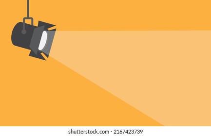 Spotlight Shining Icon, Movie Spotlight Icon Vector Illustration Eps10