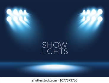 Spotlight shining on empty stage