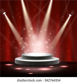 Spotlight shining on stage