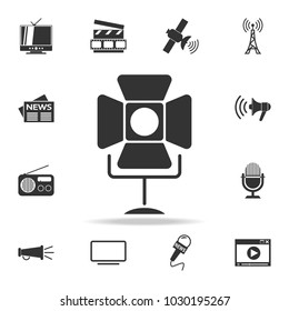 Spotlight simple icon. Detailed set icons of Media element icon. Premium quality graphic design. One of the collection icons for websites, web design, mobile app on white background