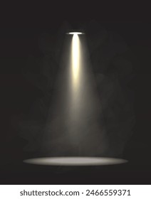 Spotlight mit Smoke Vektorgrafik Hintergrundabbildung