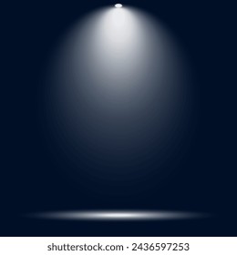  Spotlight. Street in the night. Vector Illustration. 