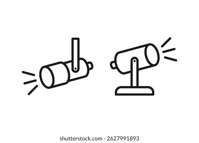 spotlight tool icon outline lamp
