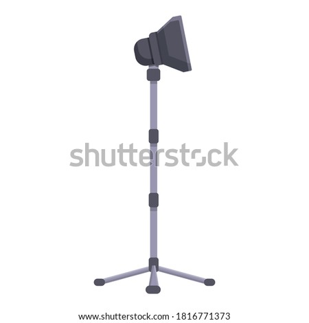 Spotlight tripod icon. Cartoon of spotlight tripod vector icon for web design isolated on white background