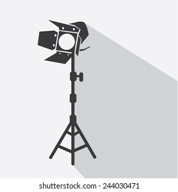 spotlight tripods vector icon