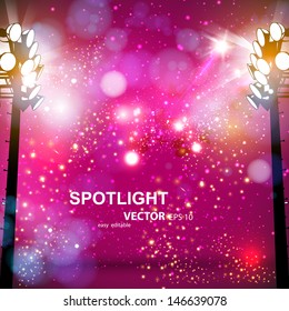 Stage Light Spotlight Empty Scene Illustration Stock Vector (Royalty ...