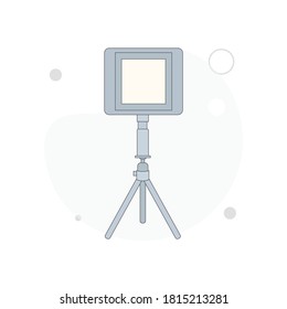 Spotlight vector flat illustration on white background