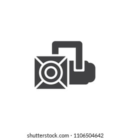 Spotlight vector icon. filled flat sign for mobile concept and web design. Studio light simple solid icon. Symbol, logo illustration. Pixel perfect vector graphics