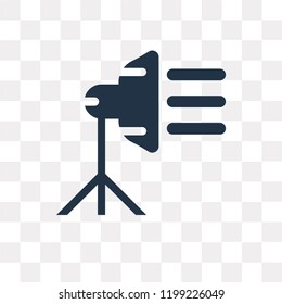 Spotlight vector icon isolated on transparent background, Spotlight transparency concept can be used web and mobile