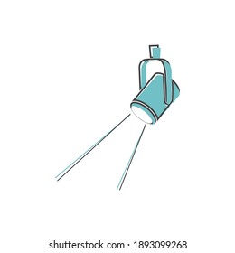 Spotlight Vector Icon on cartoon style on white isolated background.