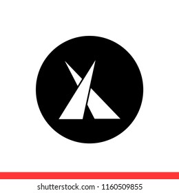 Spotlight vector icon, projector symbol. Simple, flat design for web or mobile app