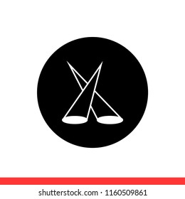 Spotlight vector icon, projector symbol. Simple, flat design for web or mobile app