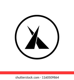 Spotlight vector icon, projector symbol. Simple, flat design for web or mobile app