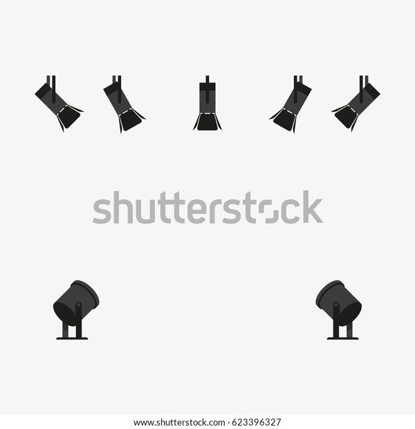 Spotlight Vector Icon Searchlight Illustration Stock Vector (Royalty ...