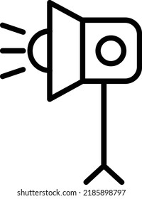 Spotlight Vector Line Icon Design