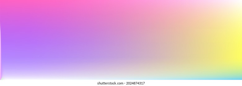 Spotlight Vivid Sunrise Soft Multicolor White Horizontal Gradient Mesh Background. Light Colorful Sky Water Color Gradient Smooth Surface. Pastel Blurred Bright Clean Vibrant Sunset Sky Background.