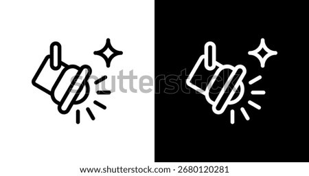 Spotlight White Icon Set Design