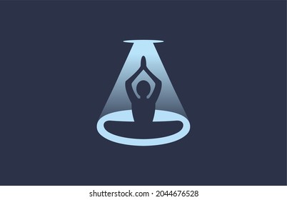 Spotlight Yoga Logo Vector Design