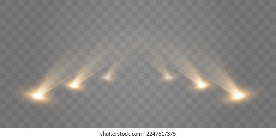 Spotlights Background. Vector Light Effect