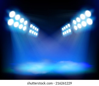 Spotlights Beams Vector Illustration Stock Vector (Royalty Free) 216261229