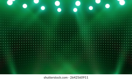 Spotlights of bright light with isolated place for stage and presentations. Vector glowing spotlight light effect. Abstract spot light rays background. Spotlights of bright light.