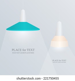 Spotlights with copy space for own text or graphics