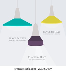 Spotlights with copy space for own text or graphics