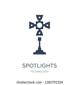spotlights icon vector on white background, spotlights trendy filled icons from Technology collection, spotlights vector illustration