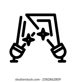 Spotlights Icon Vector Symbol Design Illustration