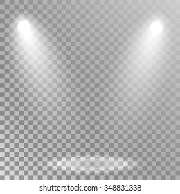 Spotlights illuminate