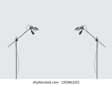 Spotlights illustration of projector for studio.